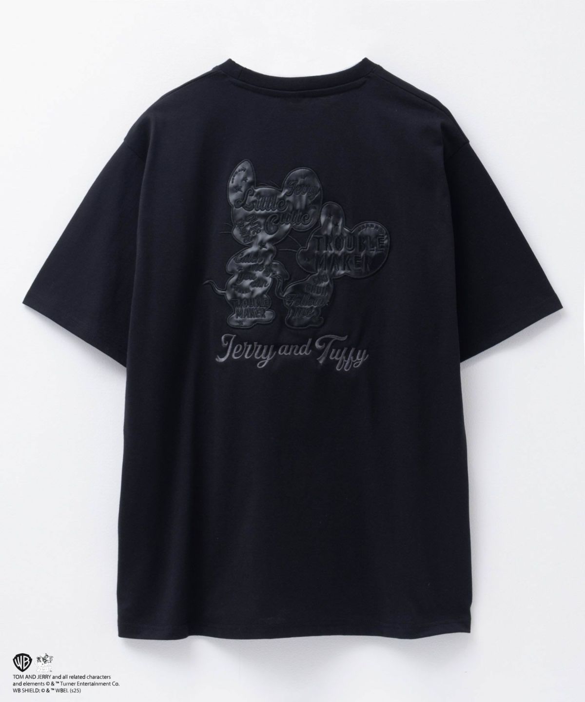Tom and Jerry 合皮ワッペン半袖Tシャツ メンズ ネコポス 対応商品