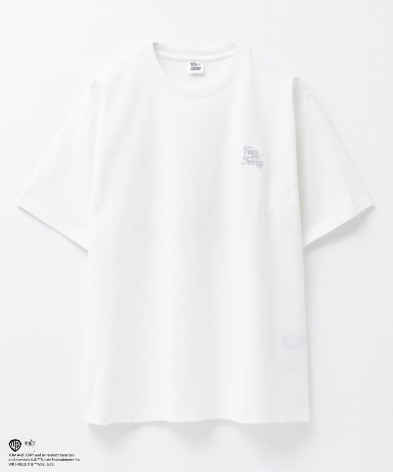 Tom and Jerry 合皮ワッペン半袖Tシャツ メンズ メール便 対応商品商品画像-5