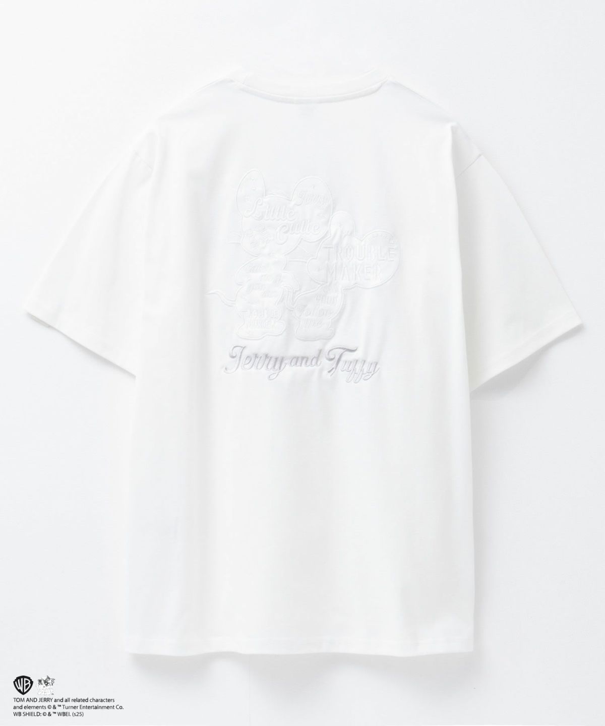 Tom and Jerry 合皮ワッペン半袖Tシャツ メンズ ネコポス 対応商品