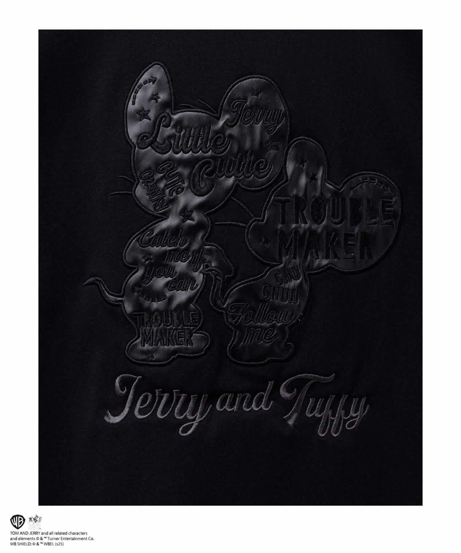 Tom and Jerry 合皮ワッペン半袖Tシャツ メンズ メール便 対応商品商品サムネイル-8