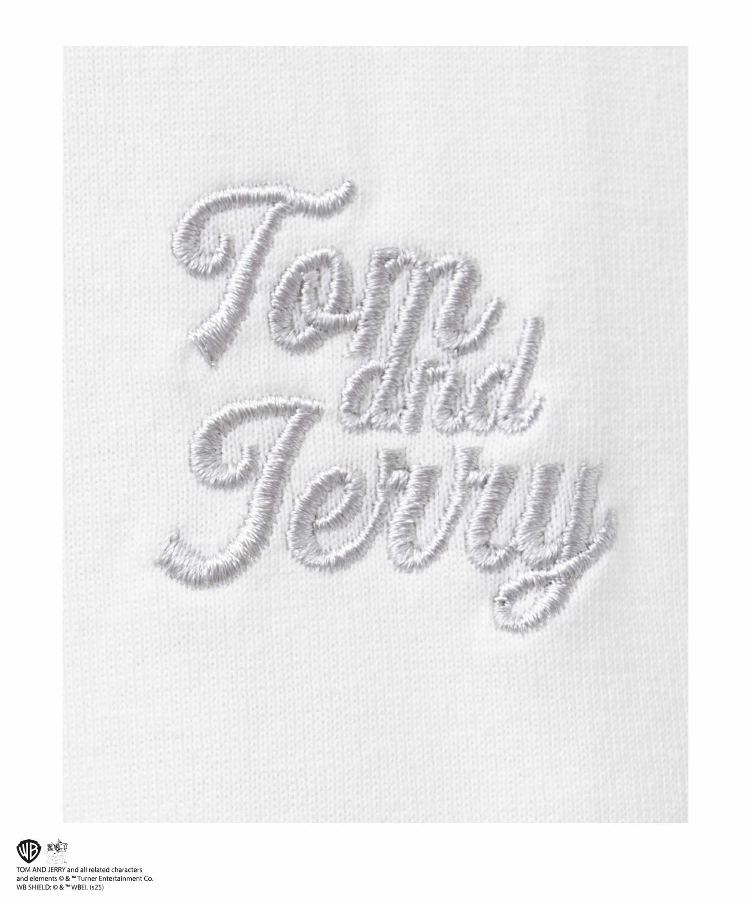 Tom and Jerry 合皮ワッペン半袖Tシャツ メンズ ネコポス 対応商品