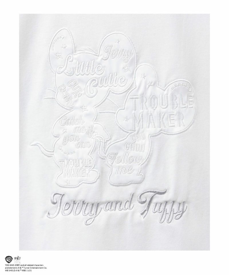 Tom and Jerry 合皮ワッペン半袖Tシャツ メンズ メール便 対応商品商品画像-10