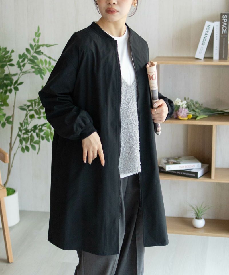 nAvy  リブ付きロングブルゾン レディース商品画像-1