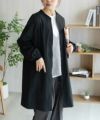 nAvy リブ付きロングブルゾン レディース
