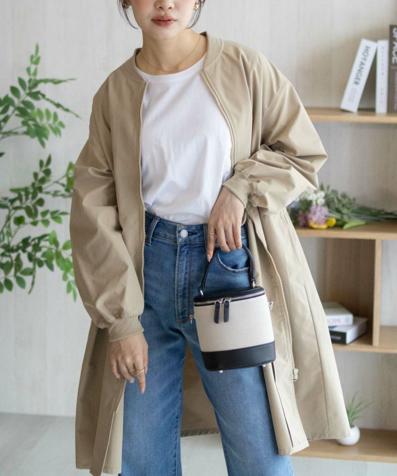 nAvy  リブ付きロングブルゾン レディース商品画像-2