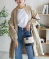 nAvy リブ付きロングブルゾン レディース