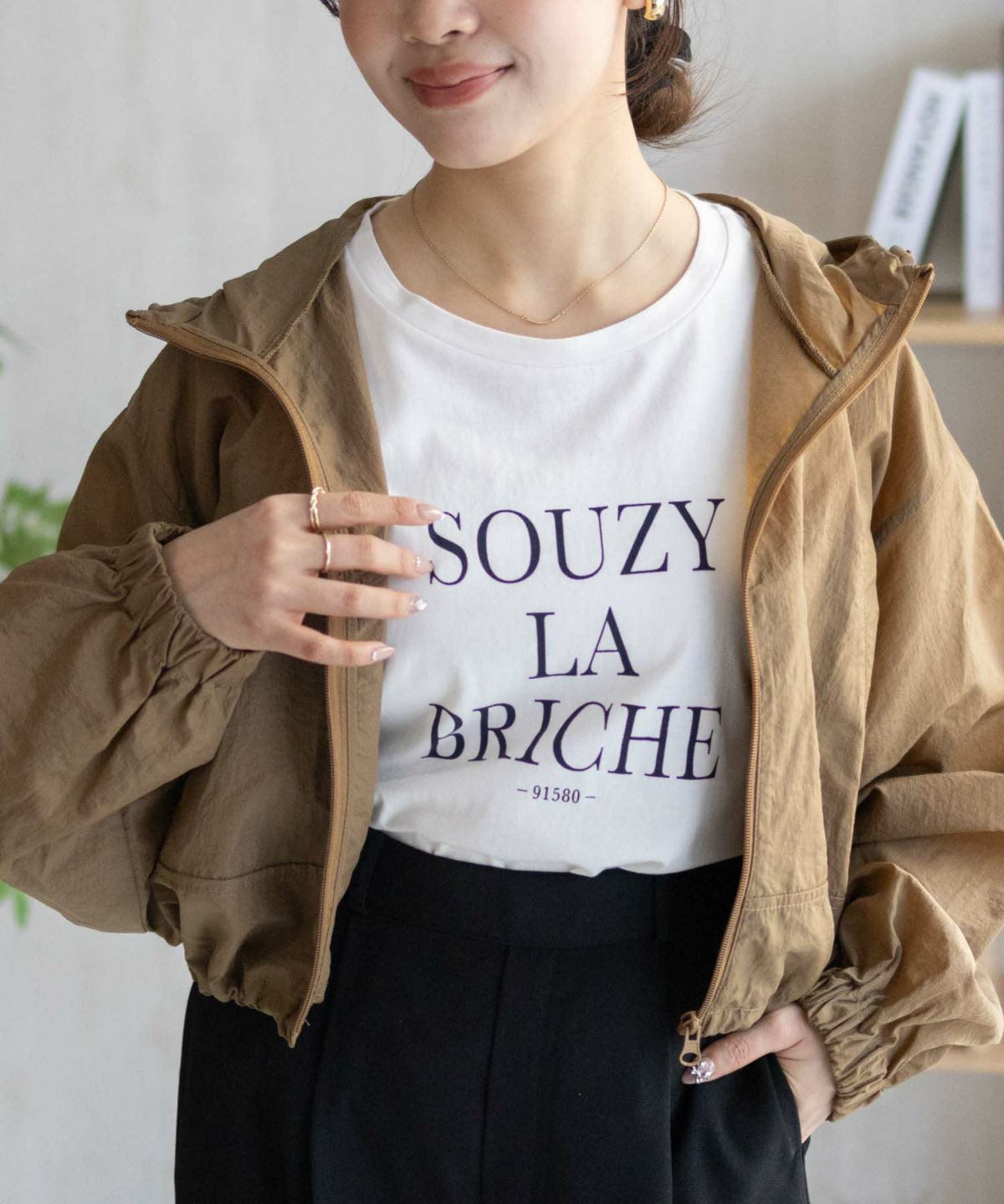 nAvy フードブルゾン レディース