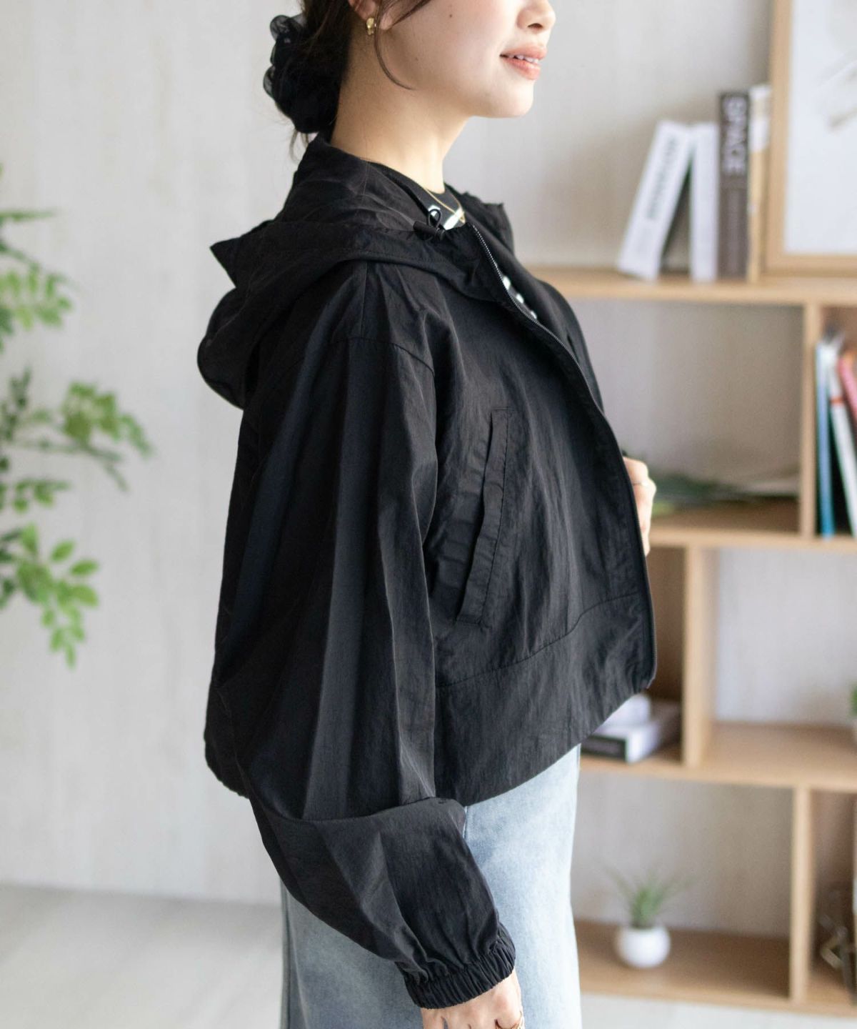 nAvy フードブルゾン レディース