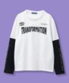T-GRAPHICS フェイク袖ロングTシャツ キッズ ネコポス 対応商品