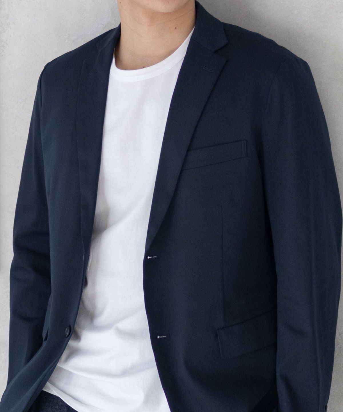 NAVY デニムライクジャケット メンズ