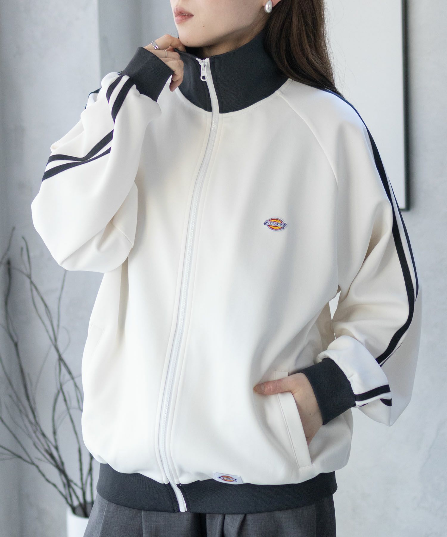 Dickies ポンチ素材 トラックジャケット メンズ