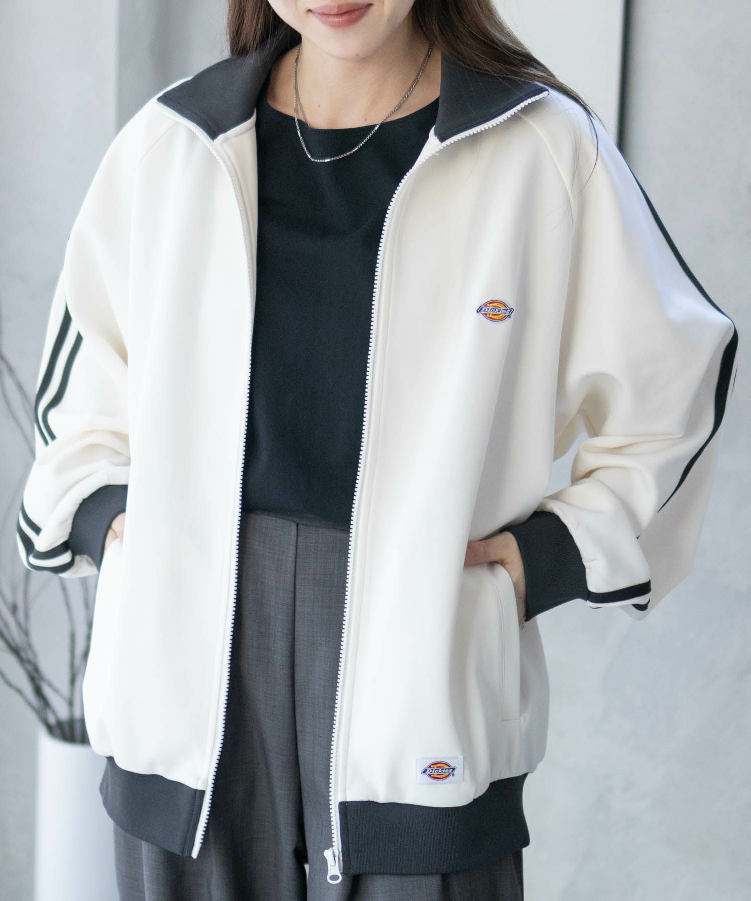 Dickies ポンチ素材 トラックジャケット メンズ