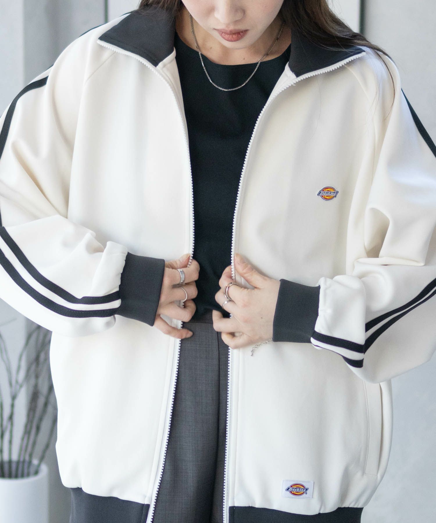 Dickies ポンチ素材 トラックジャケット メンズ