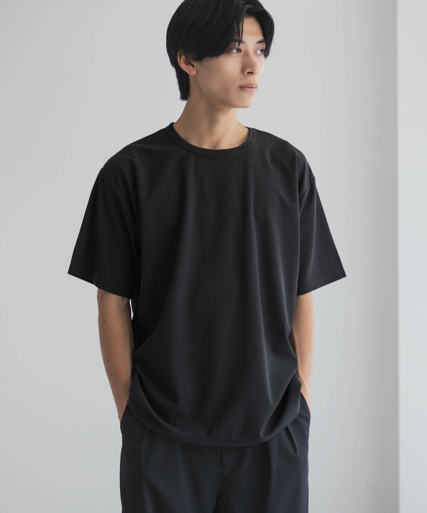 NAVY ジョーゼットクルーTシャツ メンズ