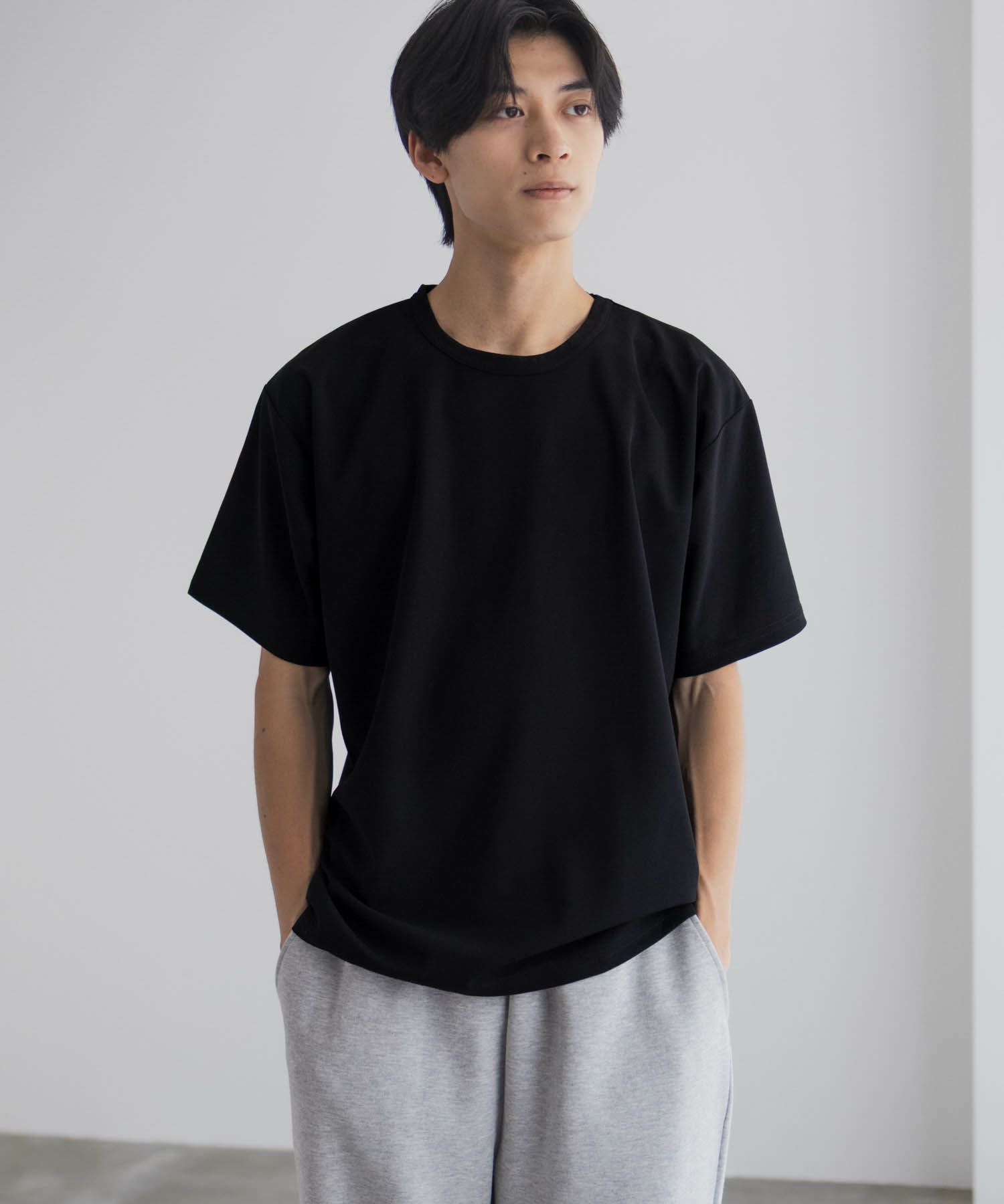 NAVY ジョーゼットクルーTシャツ メンズ