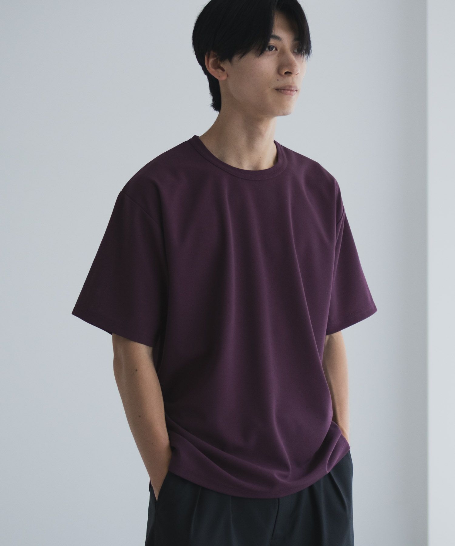 NAVY ジョーゼットクルーTシャツ メンズ