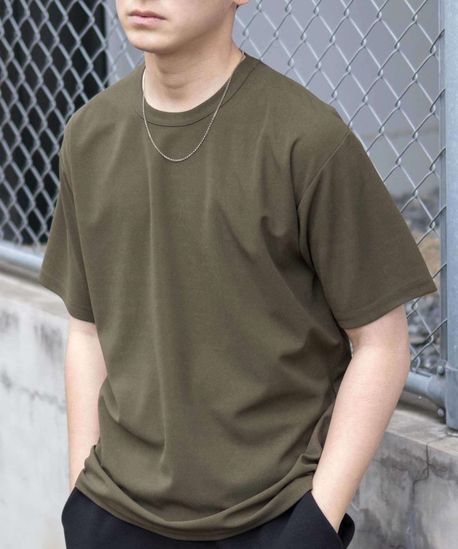NAVY ジョーゼットクルーTシャツ メンズ