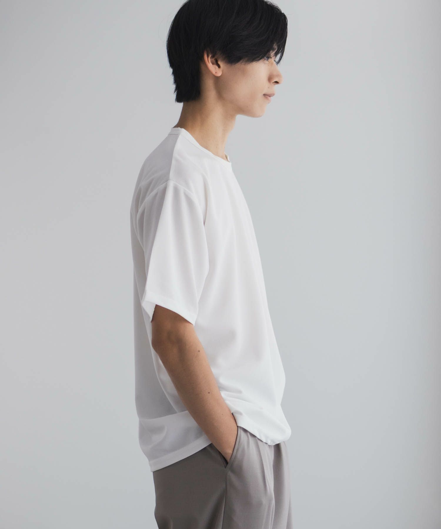 NAVY ジョーゼットクルーTシャツ メンズ