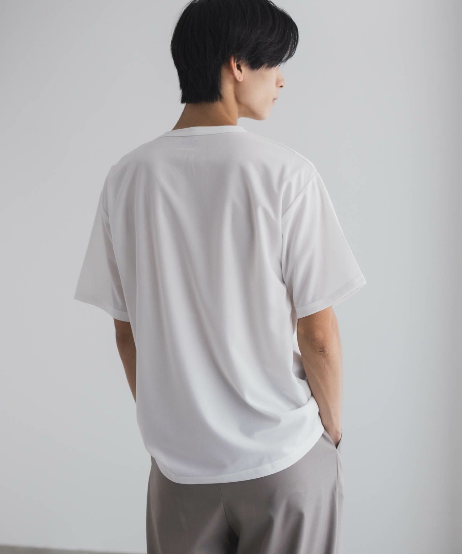 NAVY ジョーゼットクルーTシャツ メンズ
