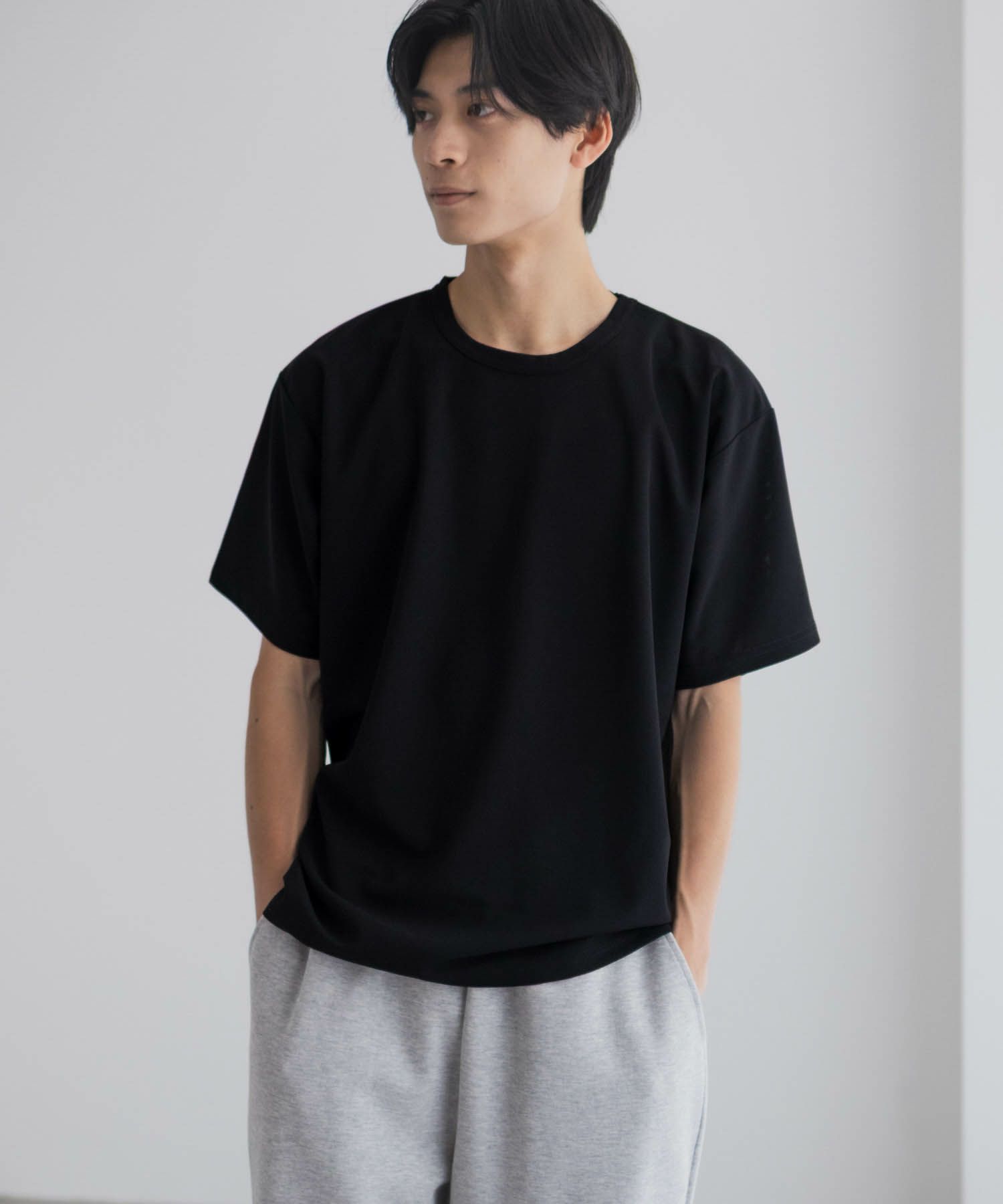 NAVY ジョーゼットクルーTシャツ メンズ