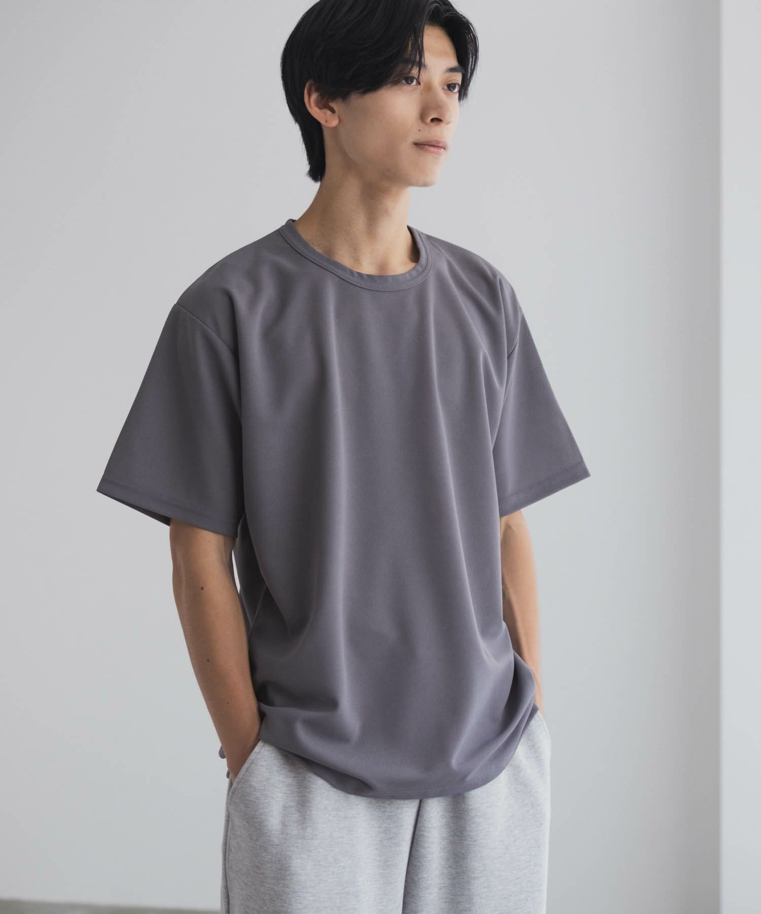 NAVY ジョーゼットクルーTシャツ メンズ