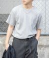 NAVY ワッフルクルーTシャツ メンズ