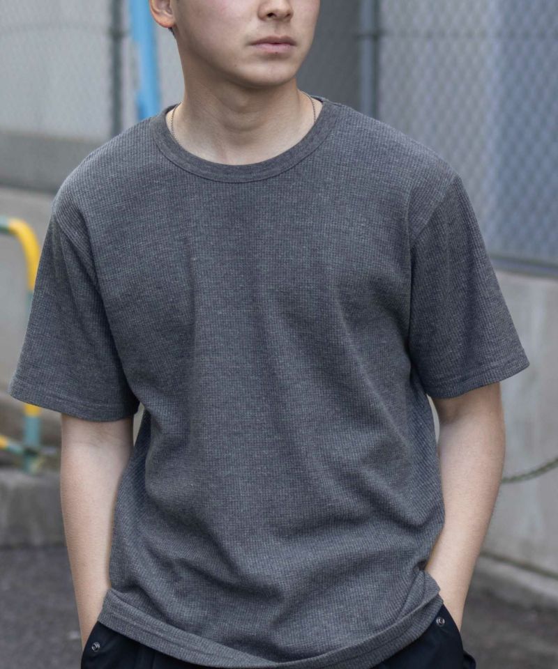 NAVY  ワッフルクルーTシャツ メンズ商品画像-20