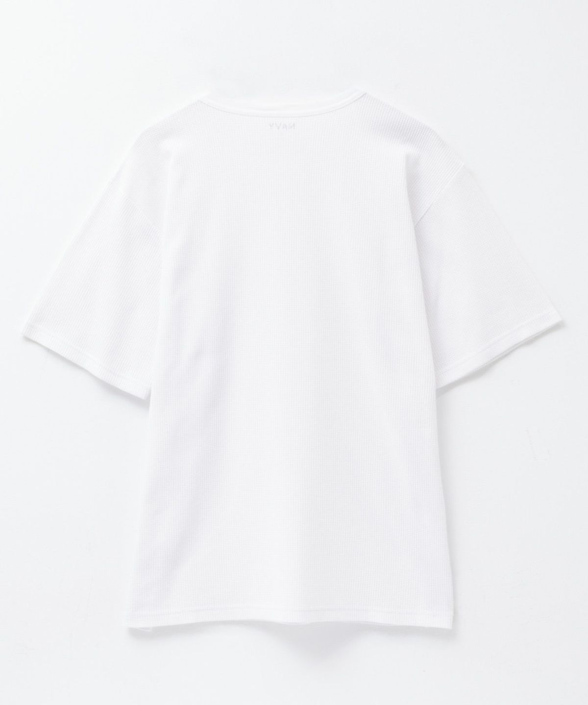 NAVY ワッフルクルーTシャツ メンズ
