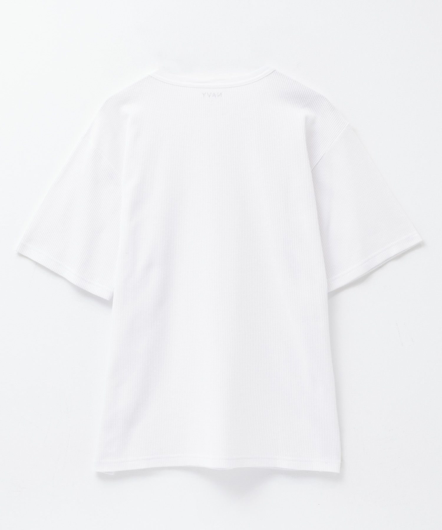 NAVY ワッフルクルーTシャツ メンズ
