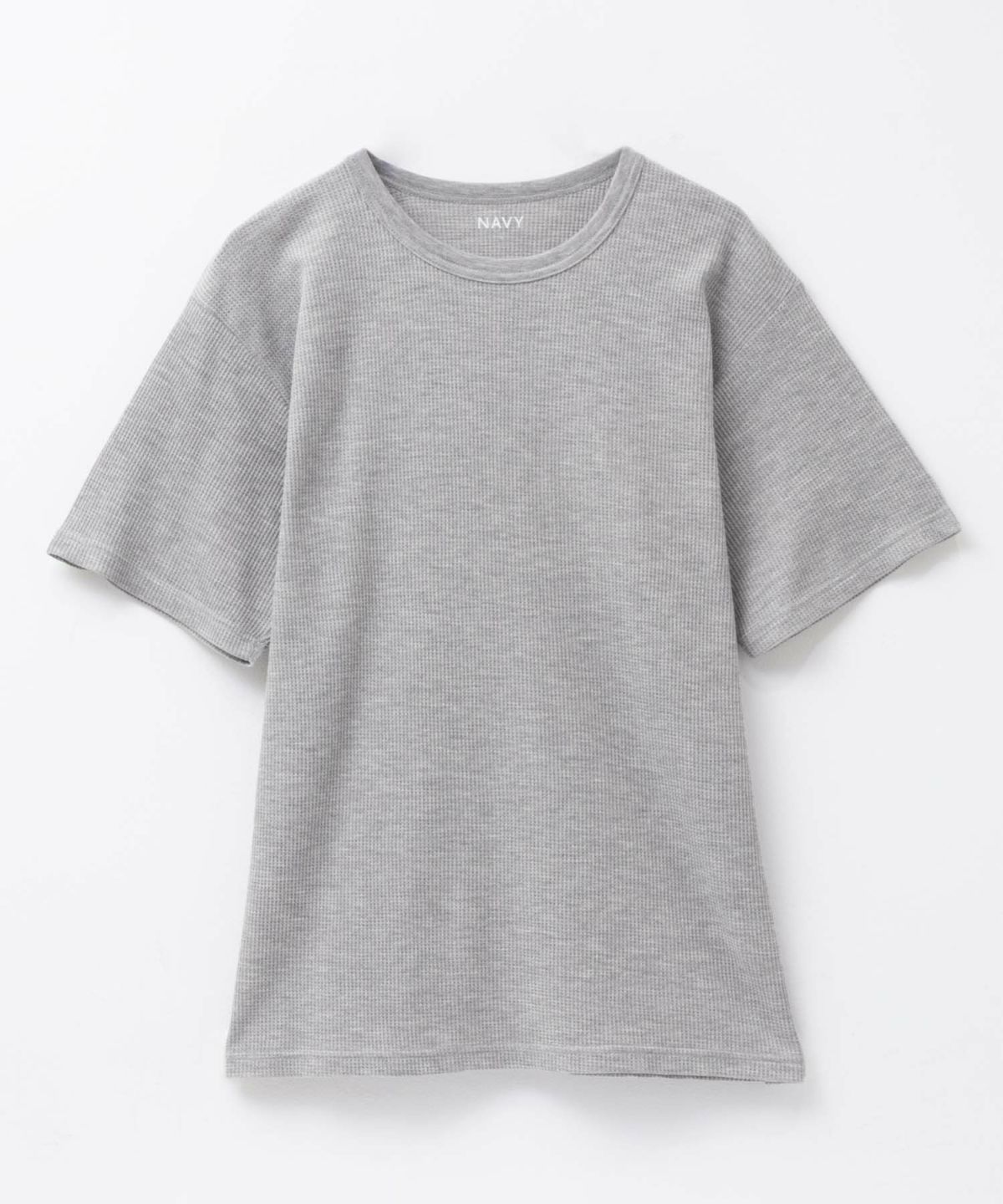 NAVY ワッフルクルーTシャツ メンズ