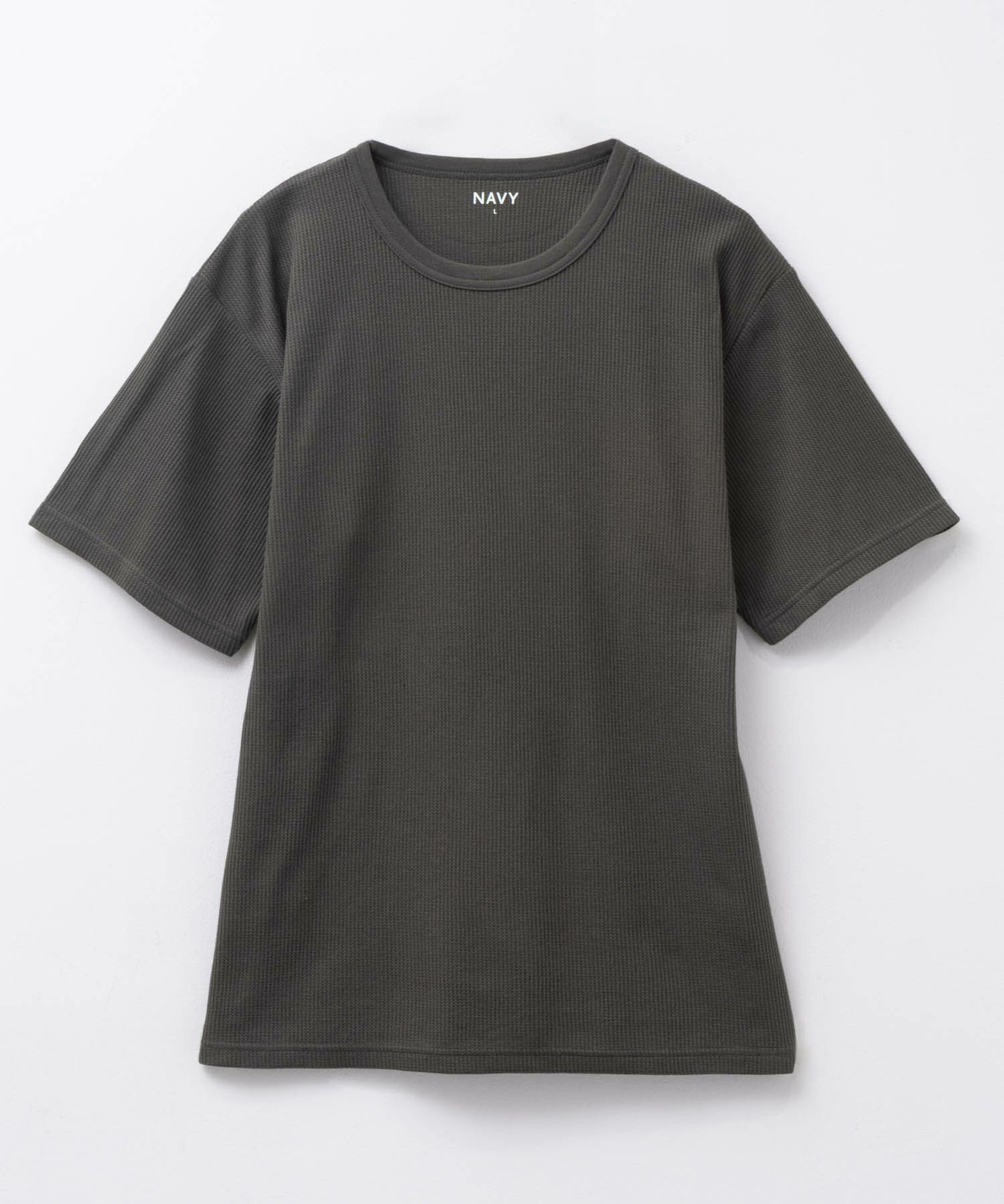 NAVY  ワッフルクルーTシャツ メンズ商品画像-29
