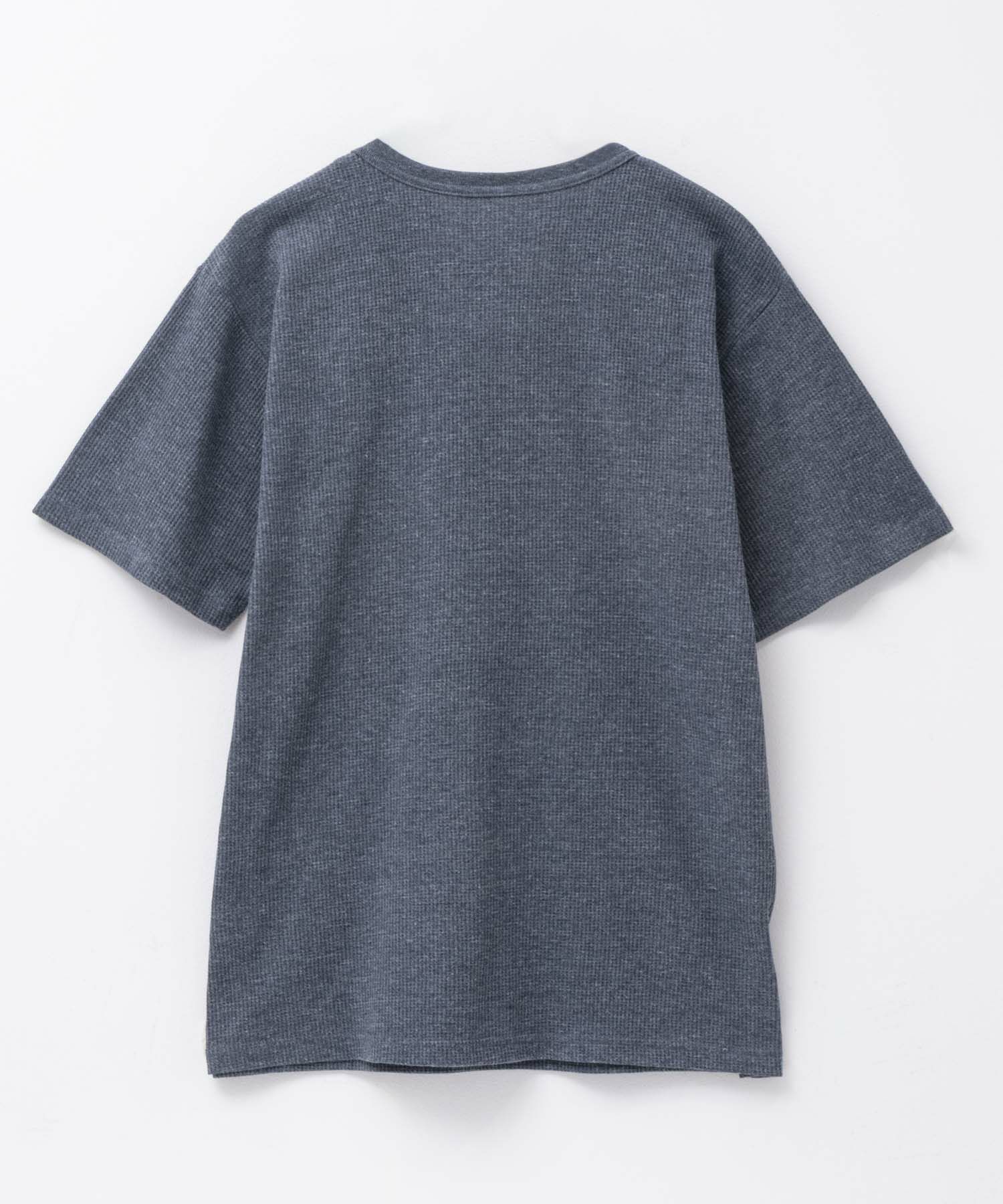 NAVY ワッフルクルーTシャツ メンズ