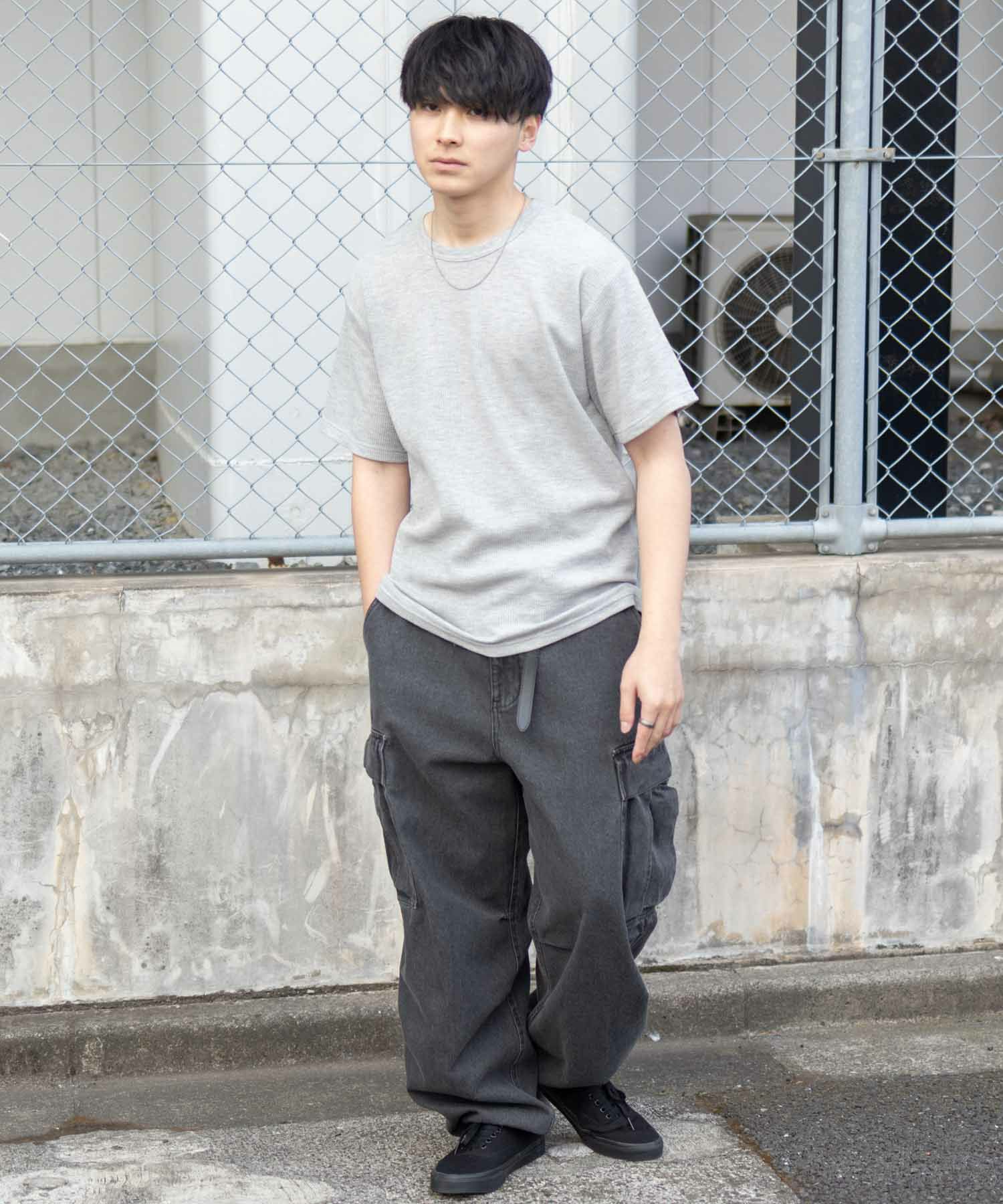 NAVY ワッフルクルーTシャツ メンズ商品サムネイル-34