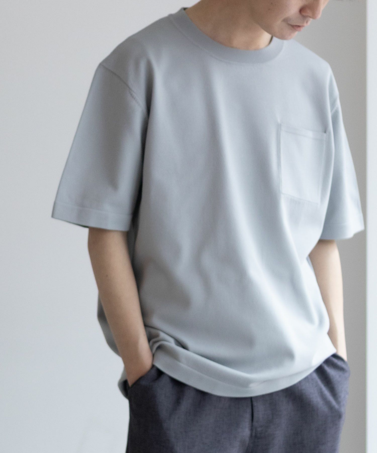 NAVY  14GニットTシャツ メンズ メール便 対応商品商品画像-2