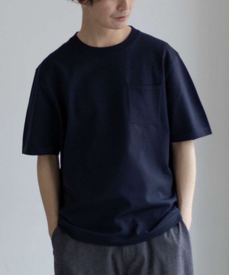 NAVY  14GニットTシャツ メンズ メール便 対応商品商品画像-4