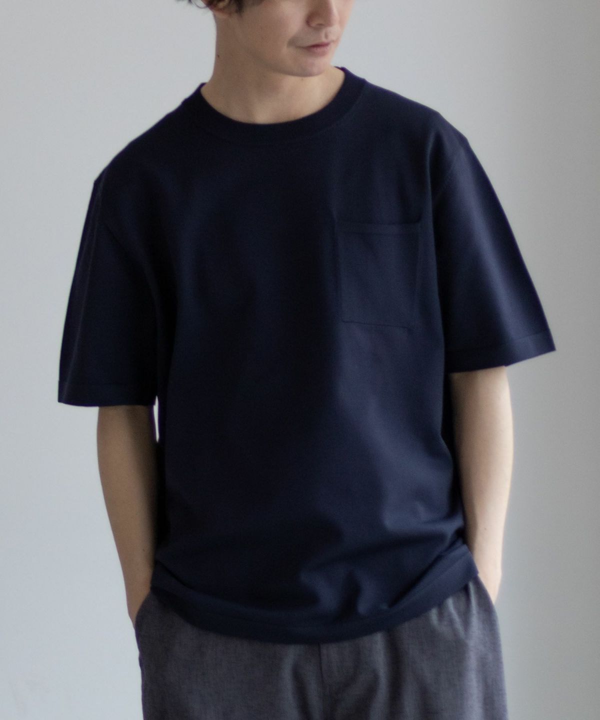 NAVY 14GニットTシャツ メンズ ネコポス 対応商品