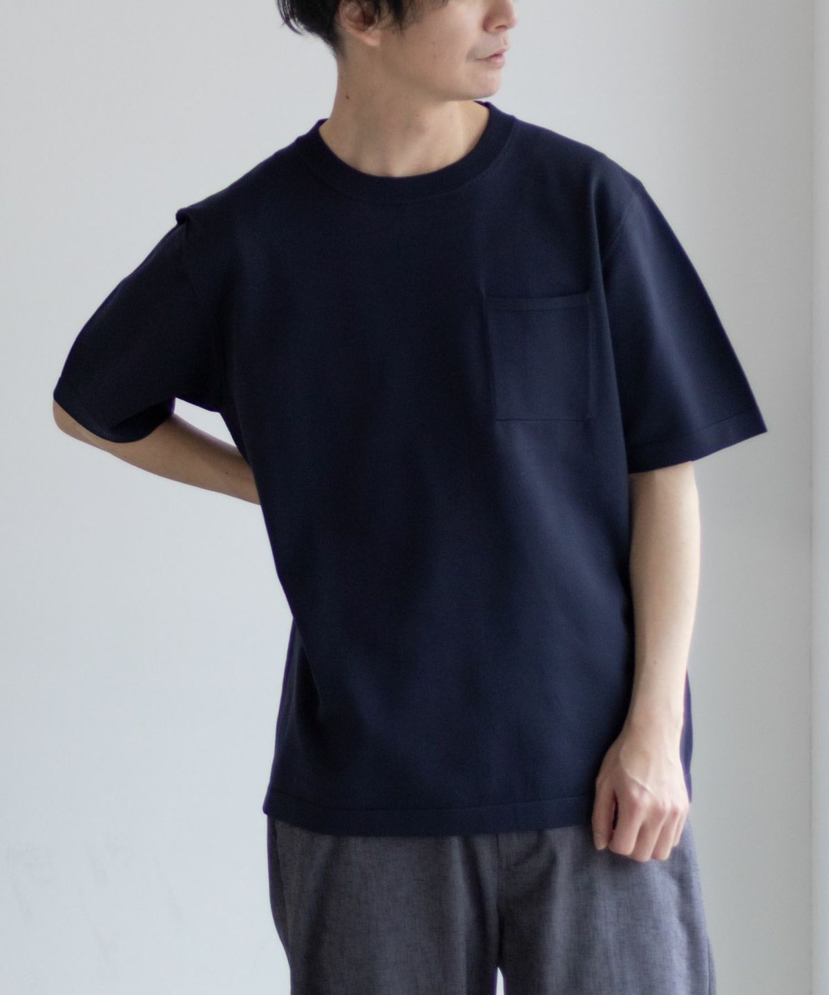 NAVY 14GニットTシャツ メンズ ネコポス 対応商品