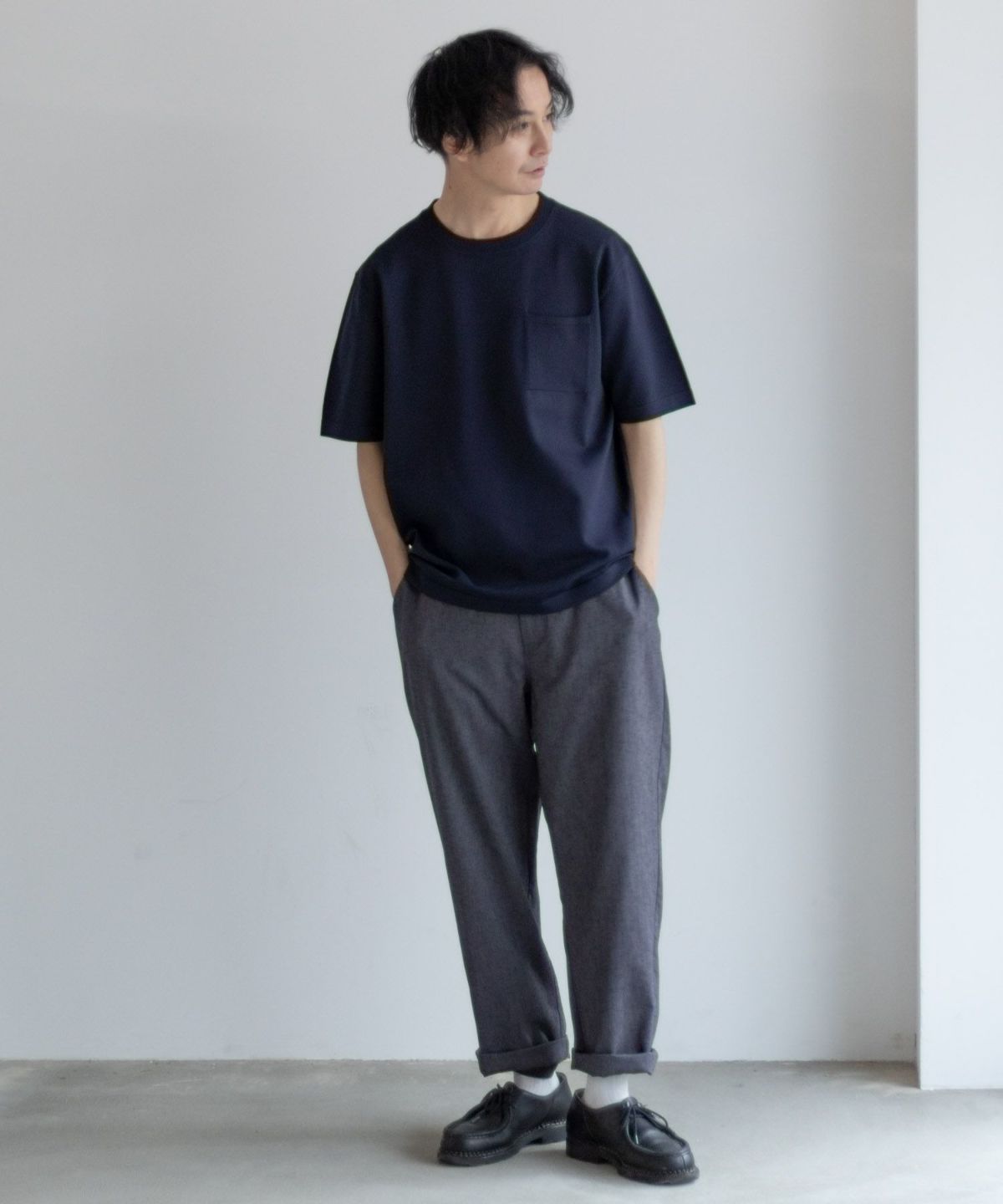 NAVY 14GニットTシャツ メンズ ネコポス 対応商品