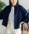 nAvy ショート丈7分袖シャツ レディース