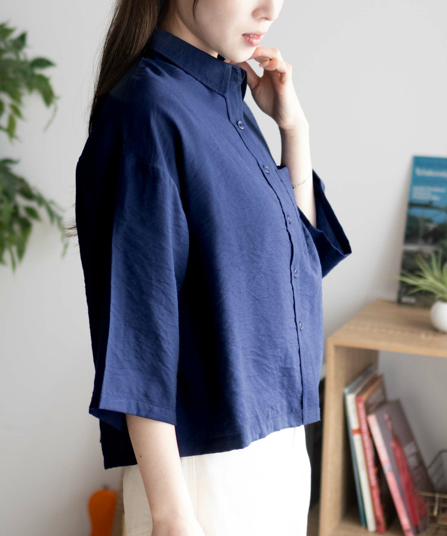 nAvy ショート丈7分袖シャツ レディース商品画像-9