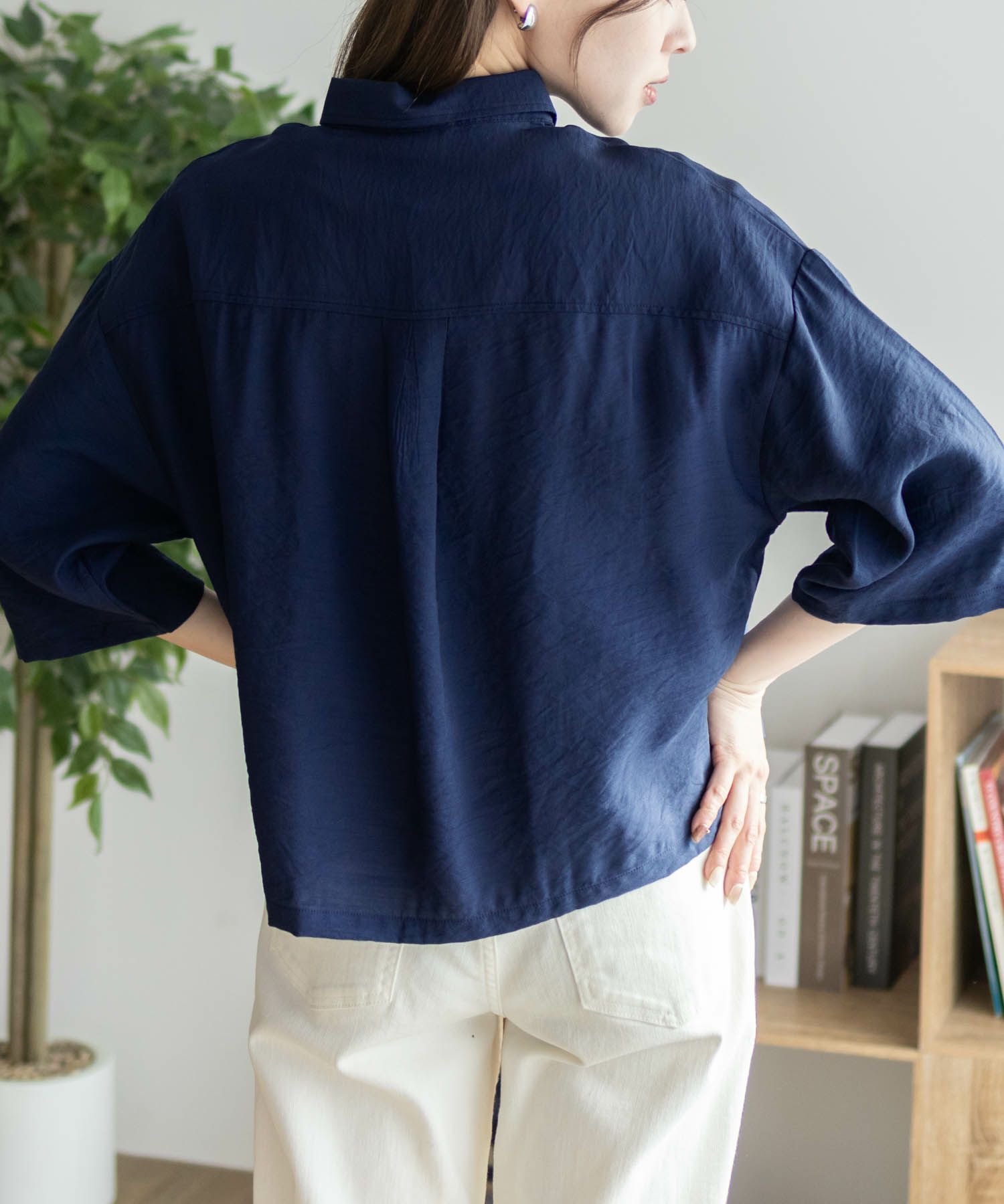 nAvy  ショート丈7分袖シャツ レディース商品画像-10