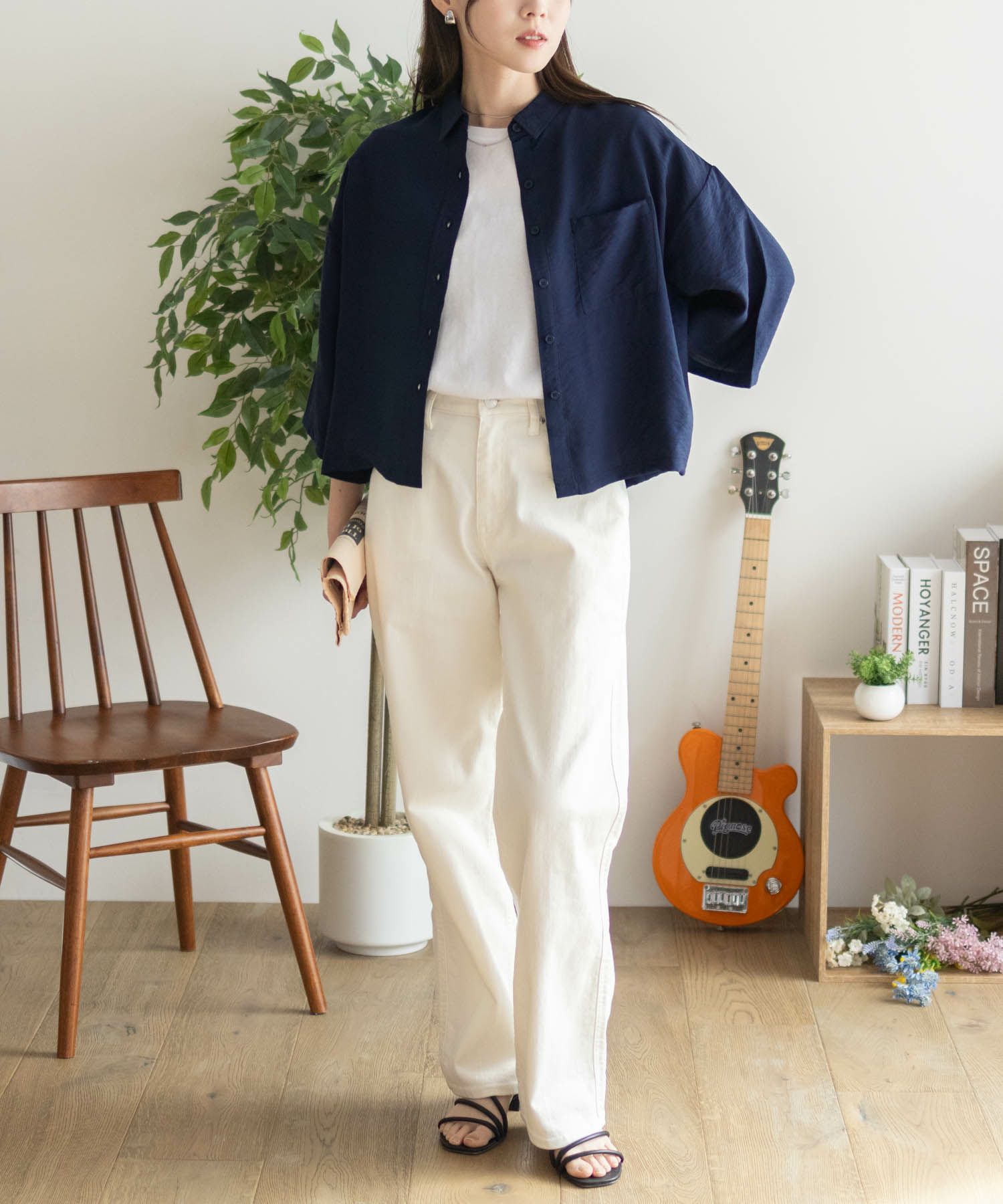 nAvy  ショート丈7分袖シャツ レディース商品画像-11