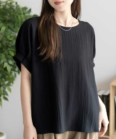 nAvy  袖口タックブラウス レディース