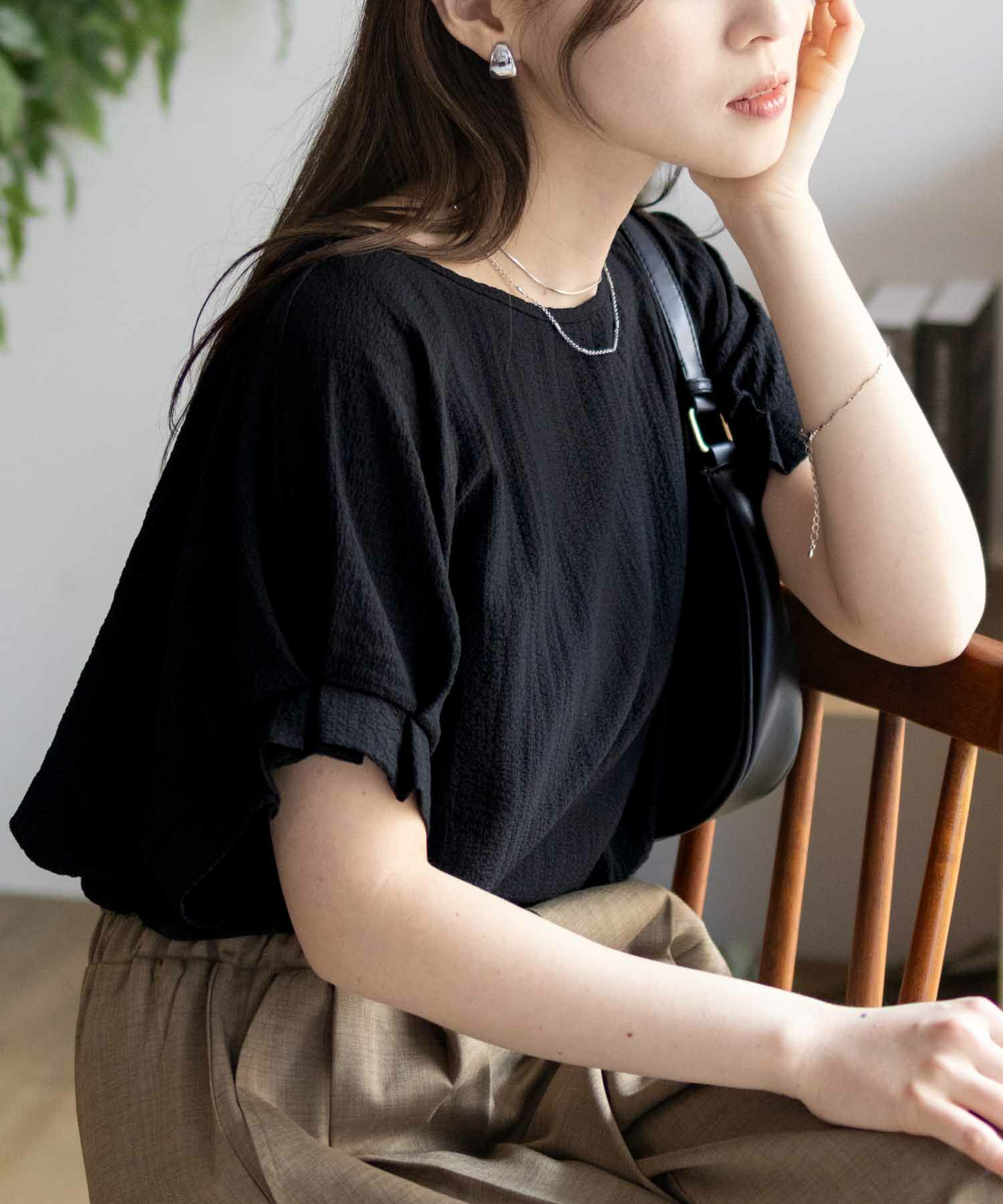 nAvy  袖口タックブラウス レディース商品画像-6