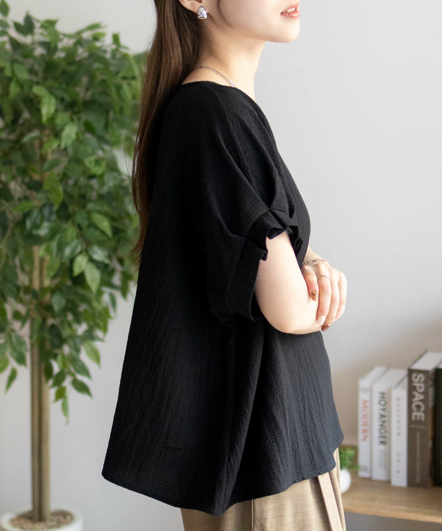 nAvy  袖口タックブラウス レディース商品画像-9