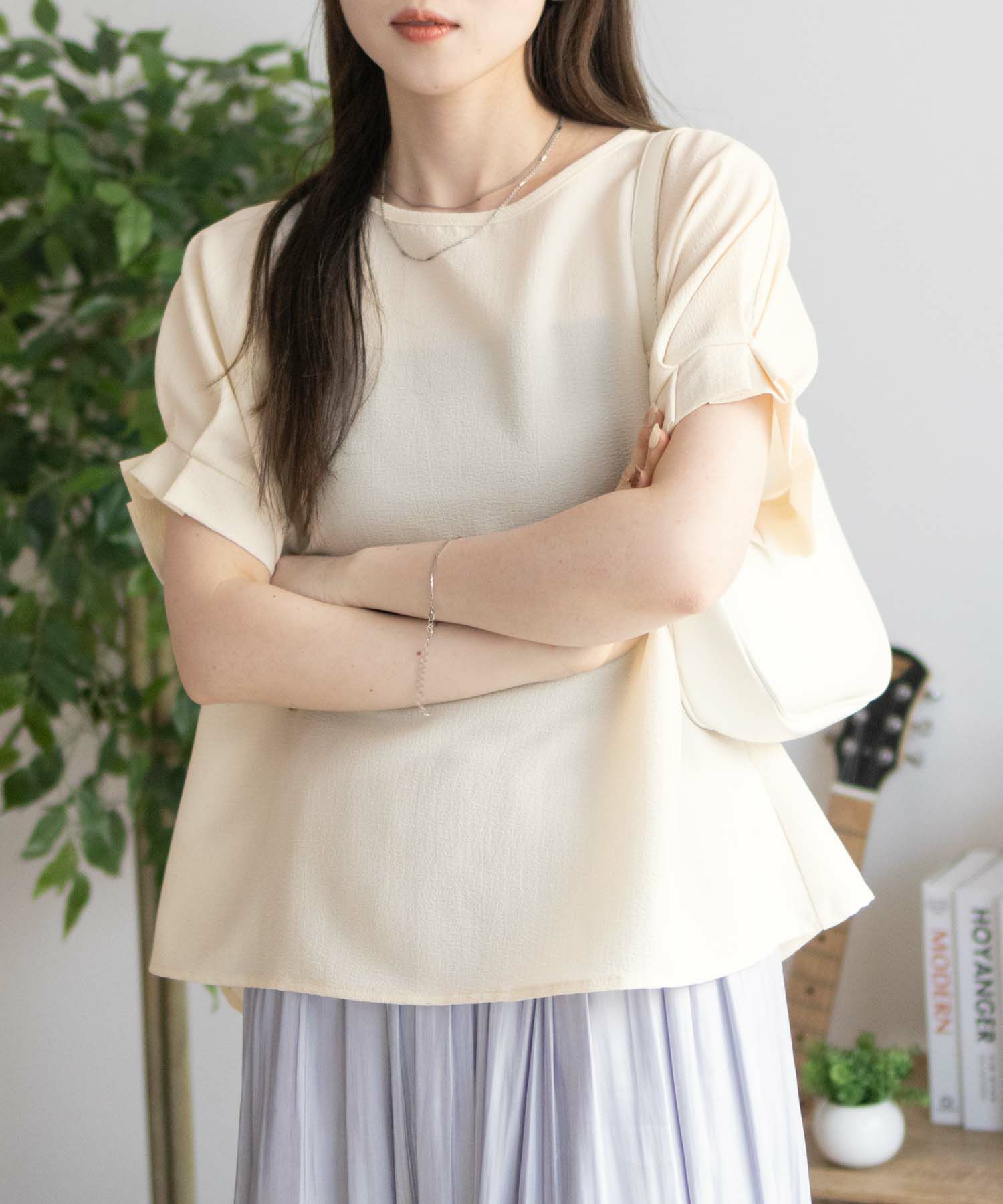 nAvy  袖口タックブラウス レディース商品画像-13