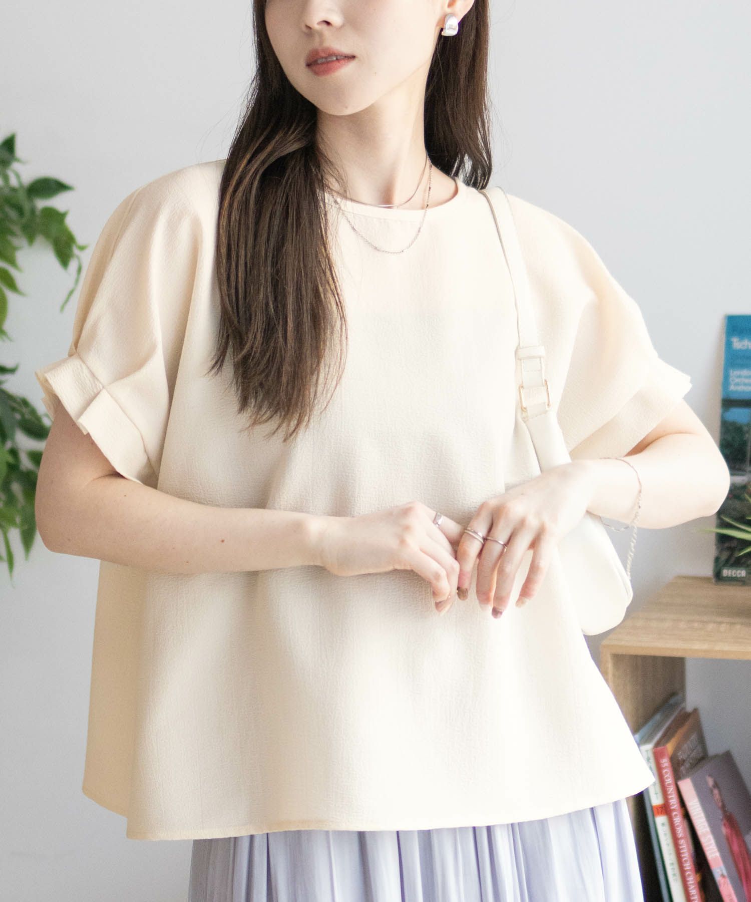 nAvy  袖口タックブラウス レディース商品画像-14