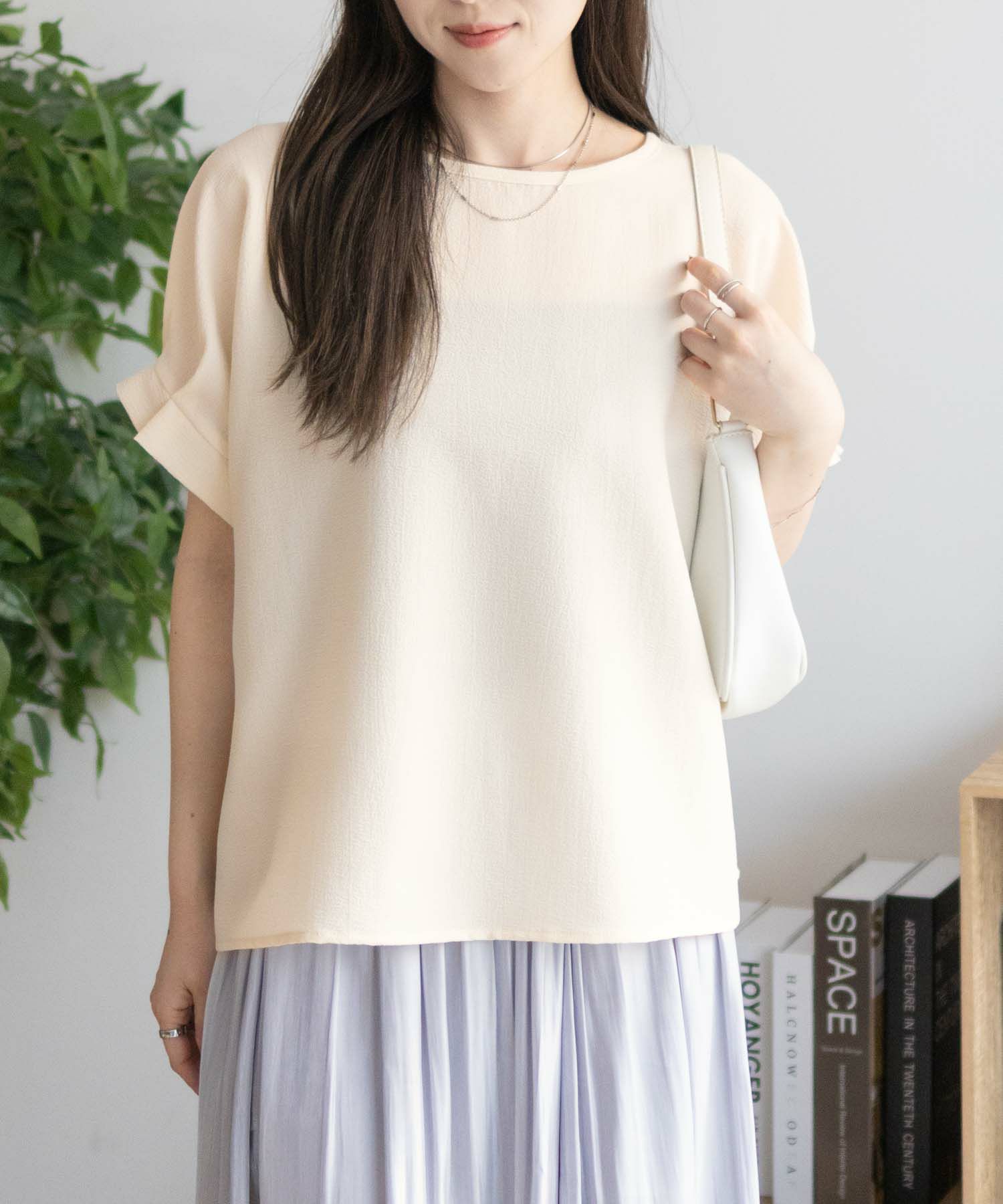 nAvy 袖口タックブラウス レディース