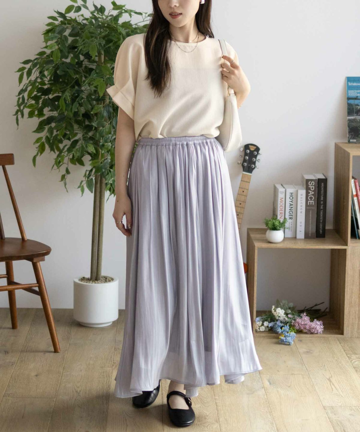 nAvy 袖口タックブラウス レディース