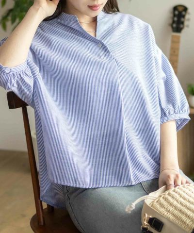 nAvy  スラブスキッパーブラウス レディース